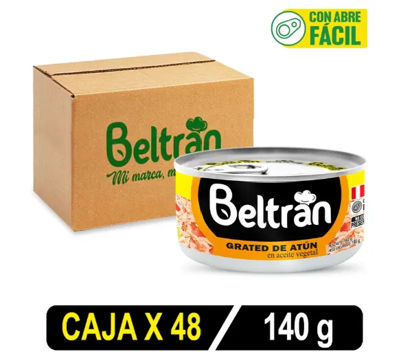Grated de Atún BELTRAN en Aceite 140g | Caja X 48 Uni