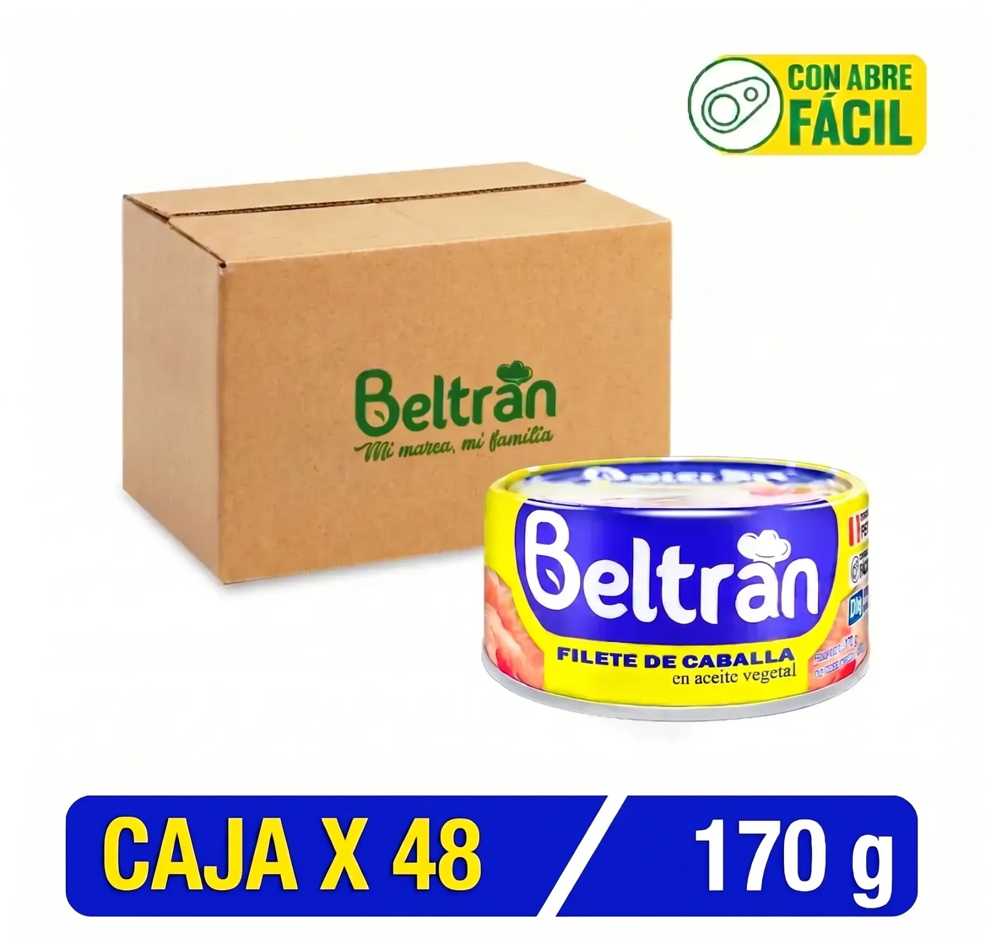 Filete de Caballa BELTRAN en Aceite 170g | Caja X 48 Uni