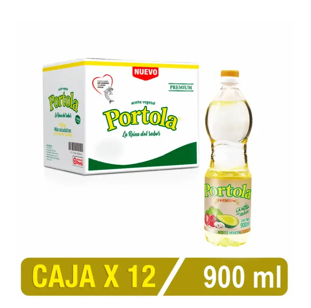 Aceite Vegetal PORTOLA 900mL | Caja X 12 Uni