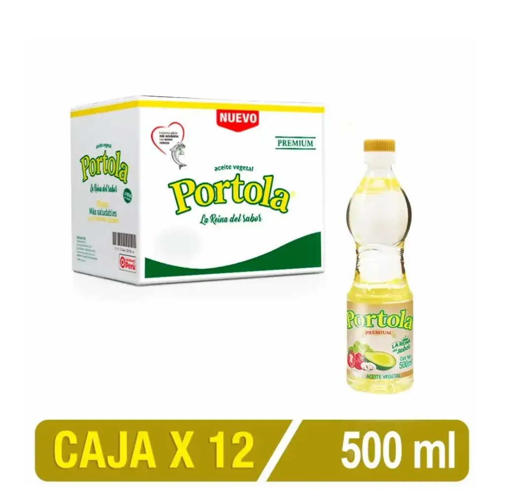 Aceite Vegetal PORTOLA 500mL Caja X 12 Uni