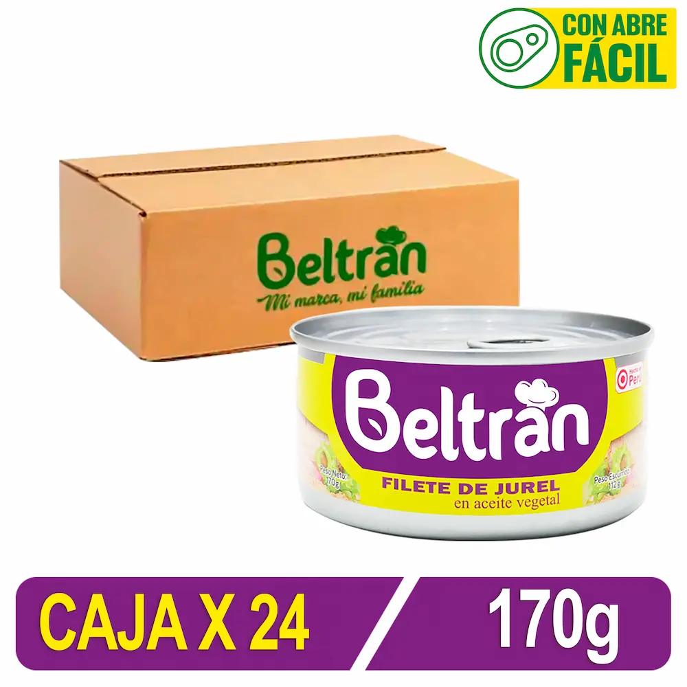 Filete de Jurel BELTRAN en Aceite 170g |  Tableta X 24 Uni