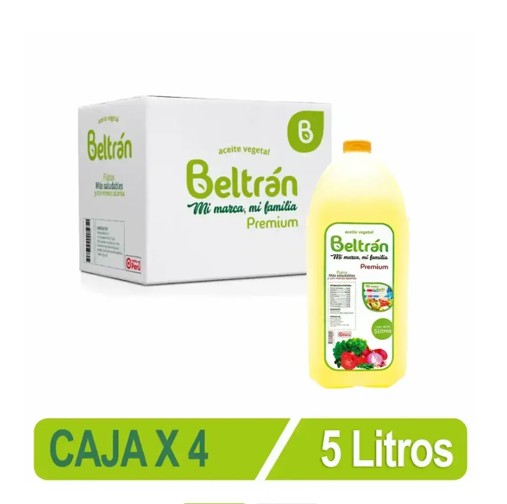Aceite Vegetal BELTRAN 5 L  Galón | Caja X 4 Uni
