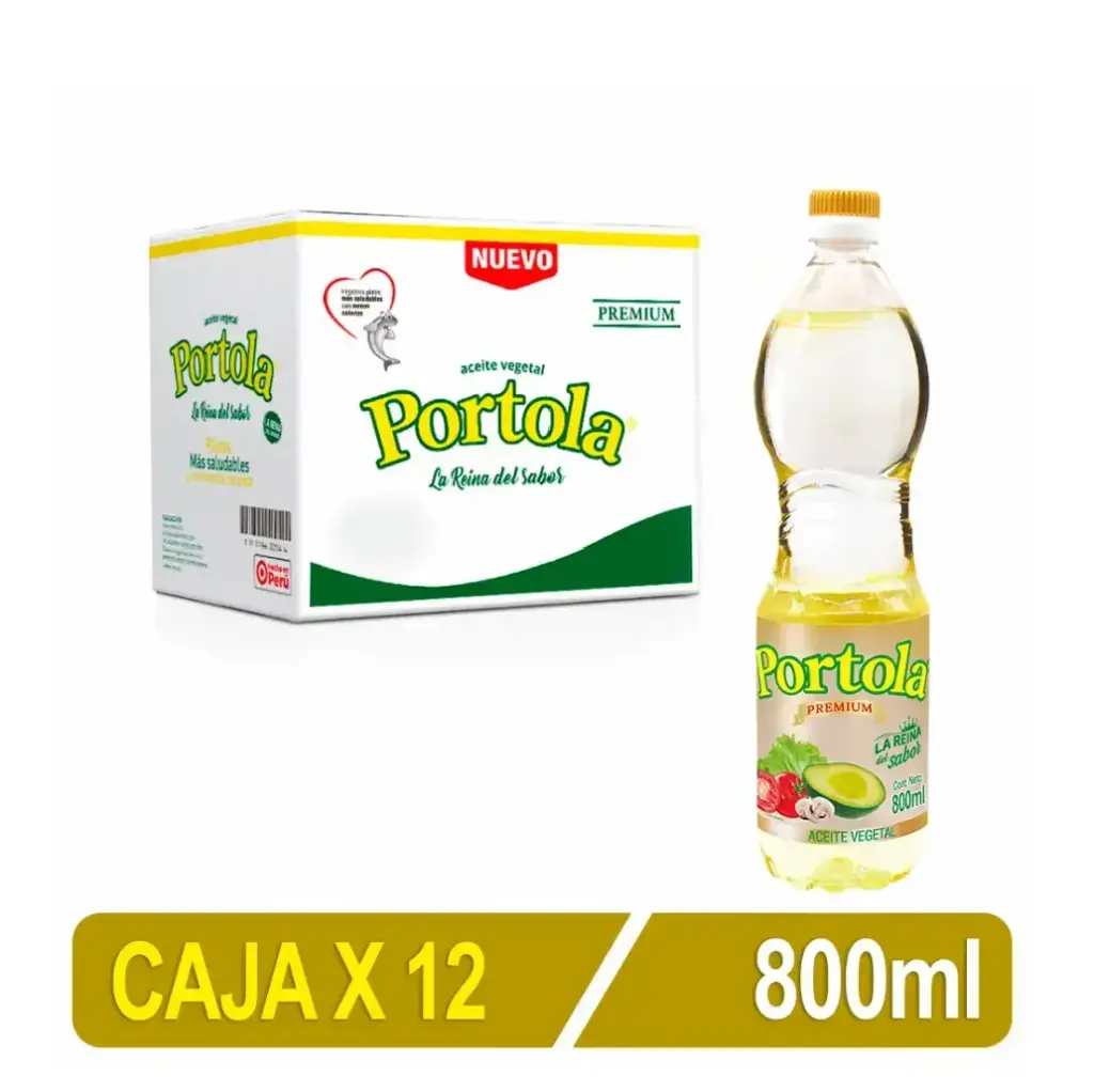 Aceite Vegetal PORTOLA 800mL | Caja X 12 Uni