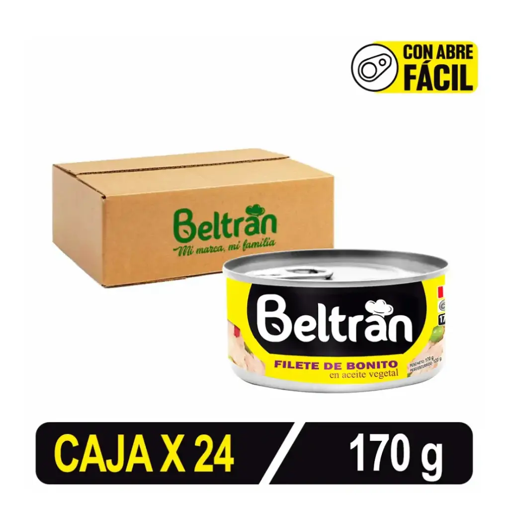 Filete de Bonito BELTRAN en Aceite 170g | Tableta X 24 Uni
